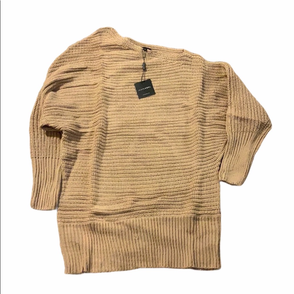 NWT JLUXLABEL Tan Kathy Knit Sweater Dress